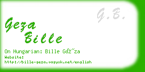 geza bille business card